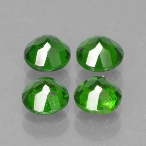 2.21캐럿 천연 미디엄 그린 크롬 디옵사이드 보석, 라운드 컷, 4.92 mm, VS