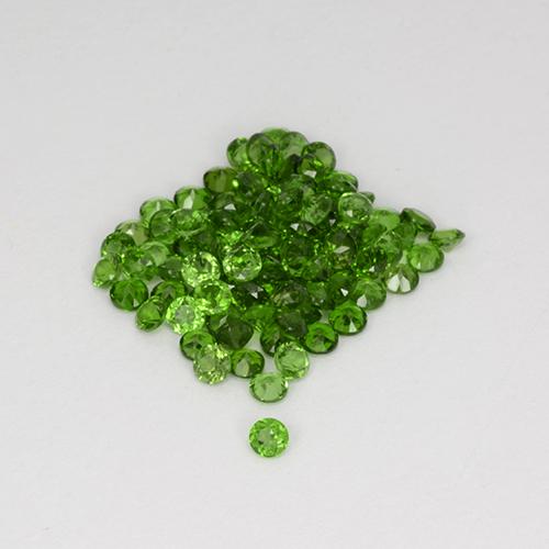 2.55캐럿 천연 다크 그린 크롬 디옵사이드 보석, 라운드 컷, 1.76 mm, VS