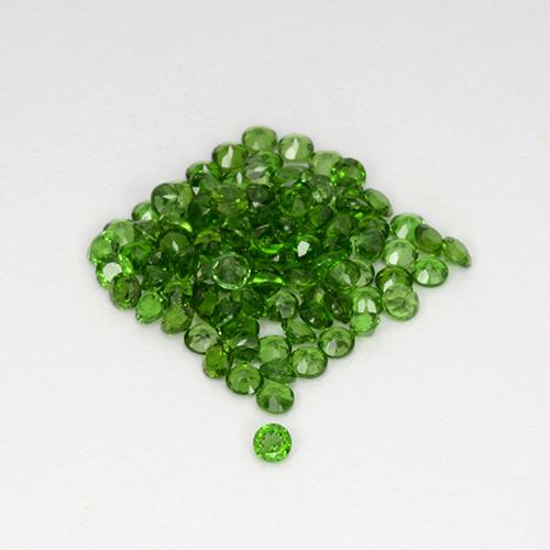 2.55캐럿 천연 미디엄-다크 그린 크롬 디옵사이드 보석, 라운드 컷, 1.78 mm, VS