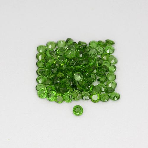 2.55캐럿 천연 미디엄-다크 그린 크롬 디옵사이드 보석, 라운드 컷, 1.78 mm, VS