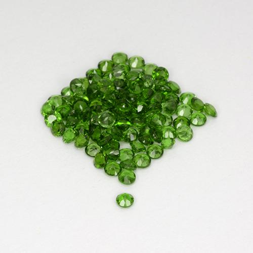 2.55캐럿 천연 미디엄-다크 그린 크롬 디옵사이드 보석, 라운드 컷, 1.78 mm, VS