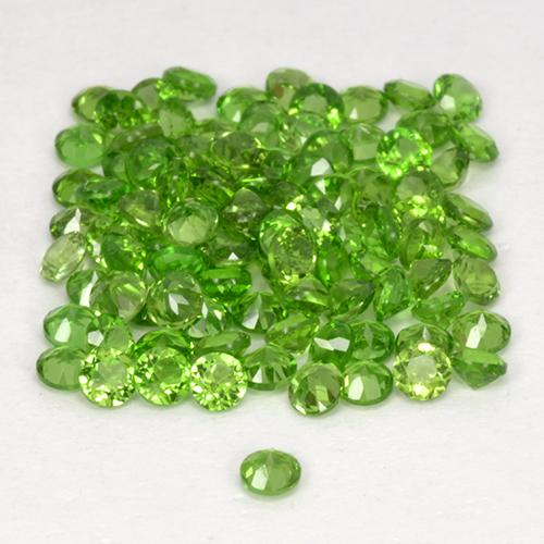 2.50캐럿 천연 미디엄-다크 그린 크롬 디옵사이드 보석, 라운드 컷, 1.75 mm, VS