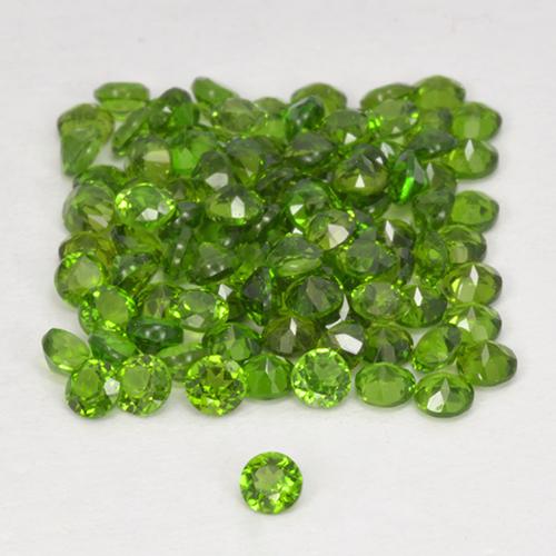 2.59캐럿 천연 해초 녹색 크롬 디옵사이드 보석, 라운드 컷, 1.74 mm, VS