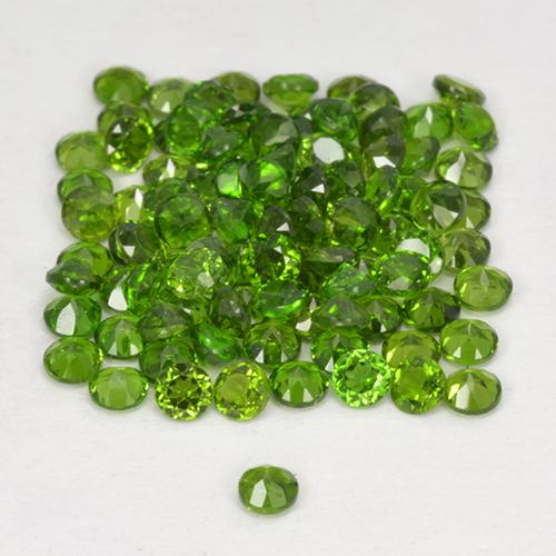 2.58캐럿 천연 생기 있는 그린 크롬 디옵사이드 보석, 라운드 컷, 1.74 mm, VS