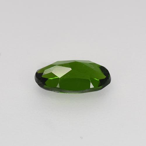 0.54캐럿 천연 딥 그린 크롬 디옵사이드, 타원형 컷, 6.6×4.2 mm, VVS-VS