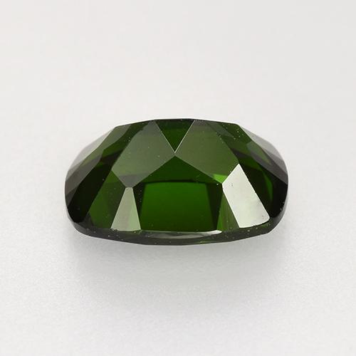 1.52캐럿 천연 매우 진한 녹색 크롬 디옵사이드, 쿠션 컷, 8.1×6 mm, VVS-VS