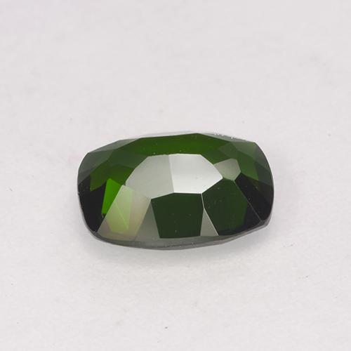 1.44캐럿 천연 딥 그린 크롬 디옵사이드, 쿠션 컷, 7.9×6 mm, VVS-VS