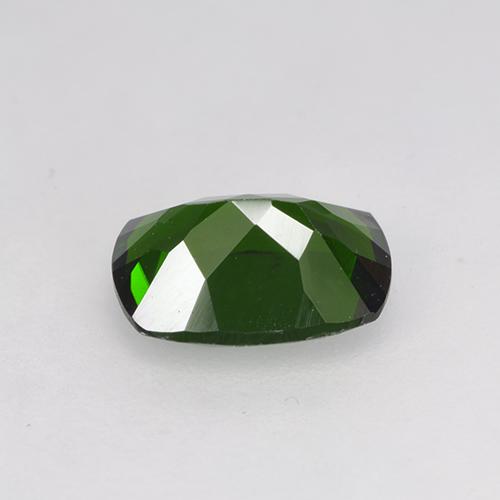 1.36캐럿 천연 딥 그린 크롬 디옵사이드, 쿠션 컷, 8×6.1 mm, VS