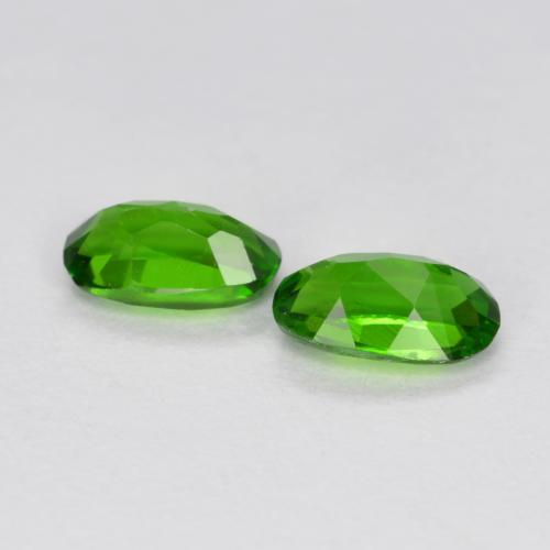 0.47캐럿 천연 미디엄-다크 그린 크롬 디옵사이드 보석, 타원형 컷, 5×3 mm, VS
