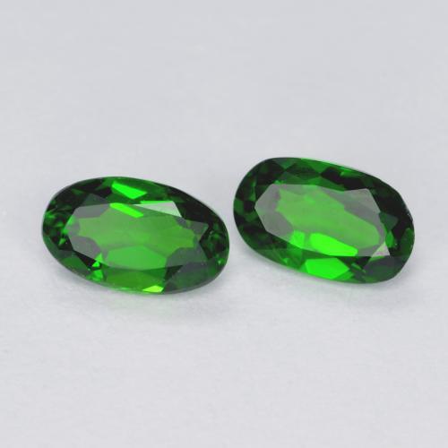 0.49캐럿 천연 밝은 포레스트 그린 크롬 디옵사이드 보석, 타원형 컷, 5.1×3 mm, VS
