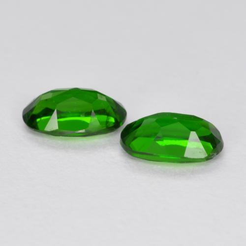 0.49캐럿 천연 밝은 포레스트 그린 크롬 디옵사이드 보석, 타원형 컷, 5.1×3 mm, VS