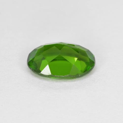 0.87캐럿 천연 생기 있는 그린 크롬 디옵사이드, 타원형 컷, 7.1×4.9 mm, VVS