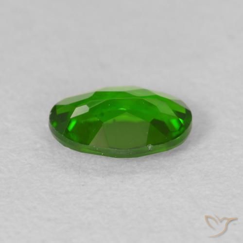 0.59캐럿 천연 Medium Dark-Green 크롬 디옵사이드, 타원형, VVS-VS