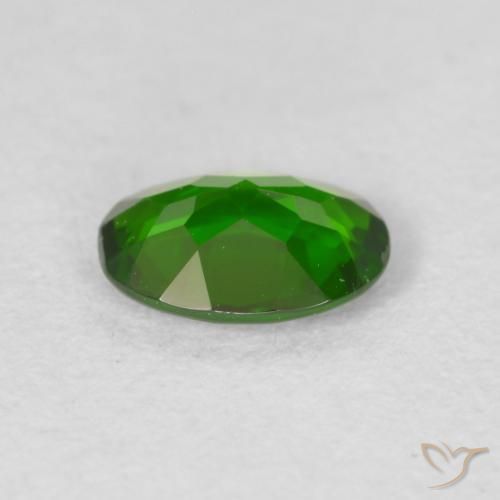 0.63캐럿 천연 Medium Dark-Green 크롬 디옵사이드, 타원형, VVS-VS