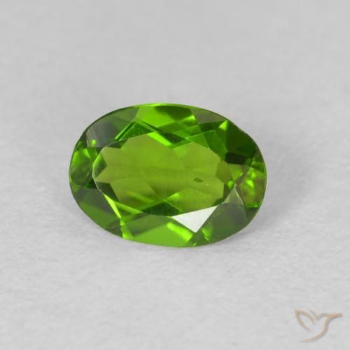 0.73캐럿 천연 Medium Dark-Green 크롬 디옵사이드, 타원형, VS