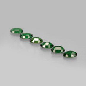 캐럿 천연 비비드 그린 크롬 투르말린 보석, 타원형 컷, 5.1×3.3 mm, VVS-VS