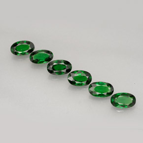 캐럿 천연 비비드 그린 크롬 투르말린 보석, 타원형 컷, 5×3.1 mm, VVS-VS