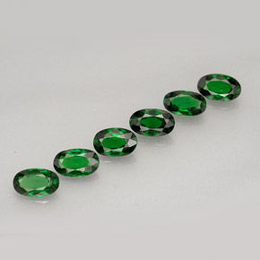 캐럿 천연 비비드 그린 크롬 투르말린 보석, 타원형 컷, 5×3.1 mm, VVS-VS