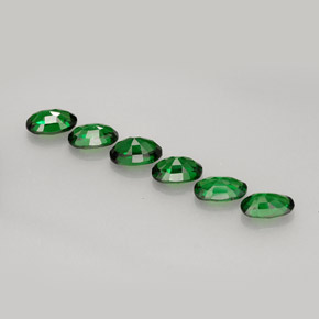 캐럿 천연 비비드 그린 크롬 투르말린 보석, 타원형 컷, 5×3.1 mm, VVS-VS