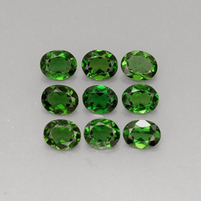 캐럿 천연 그린 크롬 투르말린 보석, 타원형 컷, 5.1×4.1 mm, VVS-VS