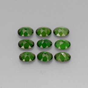 캐럿 천연 그린 크롬 투르말린 보석, 타원형 컷, 5.1×4.1 mm, VVS-VS