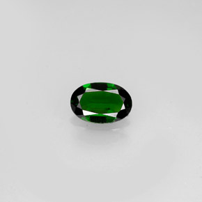 0.36캐럿 천연 그린 크롬 투르말린, 타원형 컷, 5.9×4 mm, VVS-VS