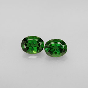 캐럿 천연 그린 크롬 투르말린 보석, 타원형 컷, 5×4 mm, VVS-VS