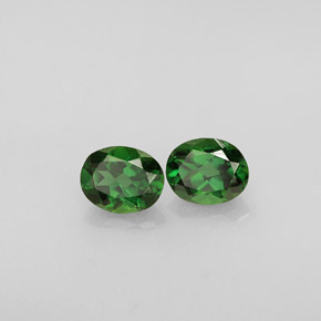 캐럿 천연 그린 크롬 투르말린 보석, 타원형 컷, 5×4 mm, VVS-VS
