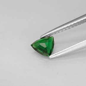 0.38캐럿 천연 그린 크롬 투르말린, 트릴리언, 5.5×4.9 mm, VVS-VS