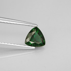 0.47캐럿 천연 그린 크롬 투르말린, 트릴리언, 5.5×5.4 mm, VVS-VS