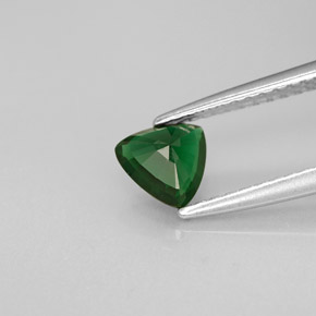 0.47캐럿 천연 그린 크롬 투르말린, 트릴리언, 5.5×5.4 mm, VVS-VS