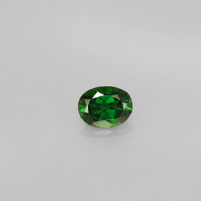 0.34캐럿 천연 그린 크롬 투르말린, 타원형 컷, 5.2×4 mm, VVS-VS