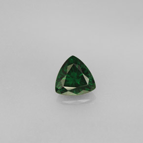 0.51캐럿 천연 그린 크롬 투르말린, 트릴리언, 5.4×5.3 mm, VVS-VS