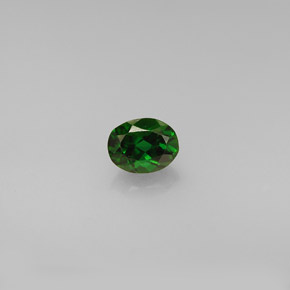 0.42캐럿 천연 그린 크롬 투르말린, 타원형 컷, 5.2×4 mm, VVS-VS