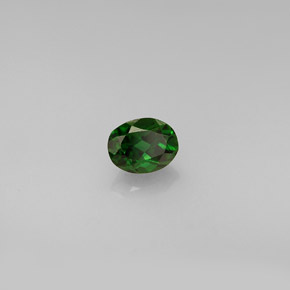 0.42캐럿 천연 그린 크롬 투르말린, 타원형 컷, 5.2×4 mm, VVS-VS