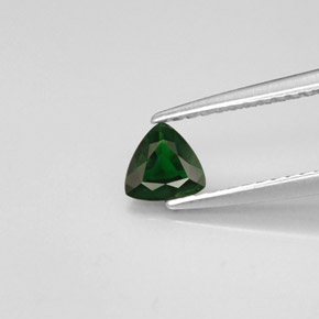 0.29캐럿 천연 그린 크롬 투르말린, 트릴리언, 4.8×4.7 mm, VVS-VS