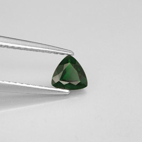 0.29캐럿 천연 그린 크롬 투르말린, 트릴리언, 4.8×4.7 mm, VVS-VS