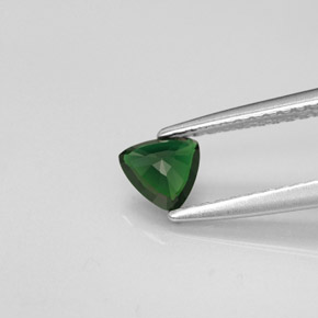 0.29캐럿 천연 그린 크롬 투르말린, 트릴리언, 4.8×4.7 mm, VVS-VS