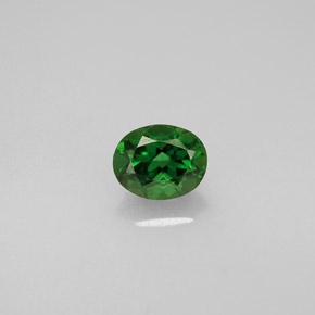 0.36캐럿 천연 그린 크롬 투르말린, 타원형 컷, 4.9×4 mm, VVS-VS