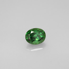 0.36캐럿 천연 그린 크롬 투르말린, 타원형 컷, 4.9×4 mm, VVS-VS