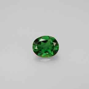 0.31캐럿 천연 그린 크롬 투르말린, 타원형 컷, 4.9×4.1 mm, VS