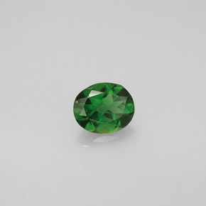 0.31캐럿 천연 그린 크롬 투르말린, 타원형 컷, 4.9×4.1 mm, VS