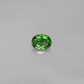 0.30캐럿 천연 그린 크롬 투르말린, 타원형 컷, 4.9×3.9 mm, VS