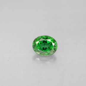 0.37캐럿 천연 그린 크롬 투르말린, 타원형 컷, 4.9×4.1 mm, VVS-VS