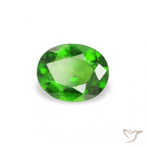 0.18캐럿 천연 Medium Dark-Green 크롬 투르말린, 타원형, VS