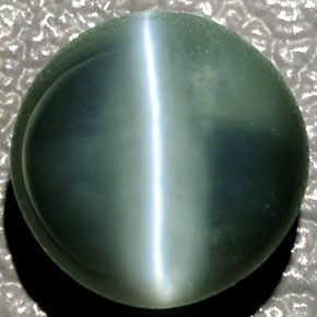 4.08캐럿 천연 그린 Chrysoberyl Cat's Eye, 타원형 컷, 8.2×8.2 mm, 투명한