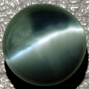 4.08캐럿 천연 그린 Chrysoberyl Cat's Eye, 타원형 컷, 8.2×8.2 mm, 투명한