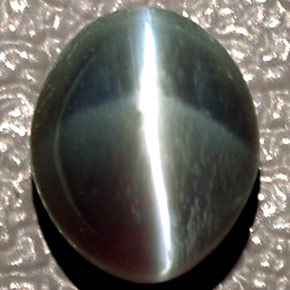 1.43캐럿 천연 그린 Chrysoberyl Cat's Eye, 타원형 컷, 6.5×5.3 mm, 투명한