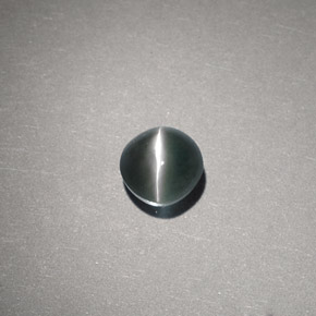 0.65캐럿 천연 그린 Chrysoberyl Cat's Eye, 라운드 컷, 4.59 mm, 투명한
