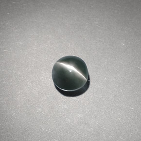 0.65캐럿 천연 그린 Chrysoberyl Cat's Eye, 라운드 컷, 4.59 mm, 투명한